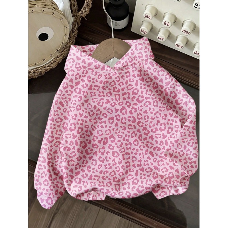 Sweat grandes tailles rose léopard | FeelFine